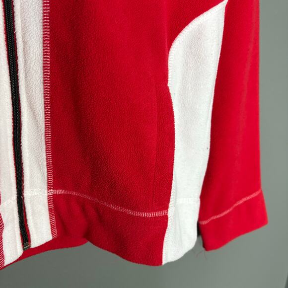 Detroit Red Wings RBX Women's Red & White Fleece Jacket - Size Large - Full Zip - Picture 6 of 8